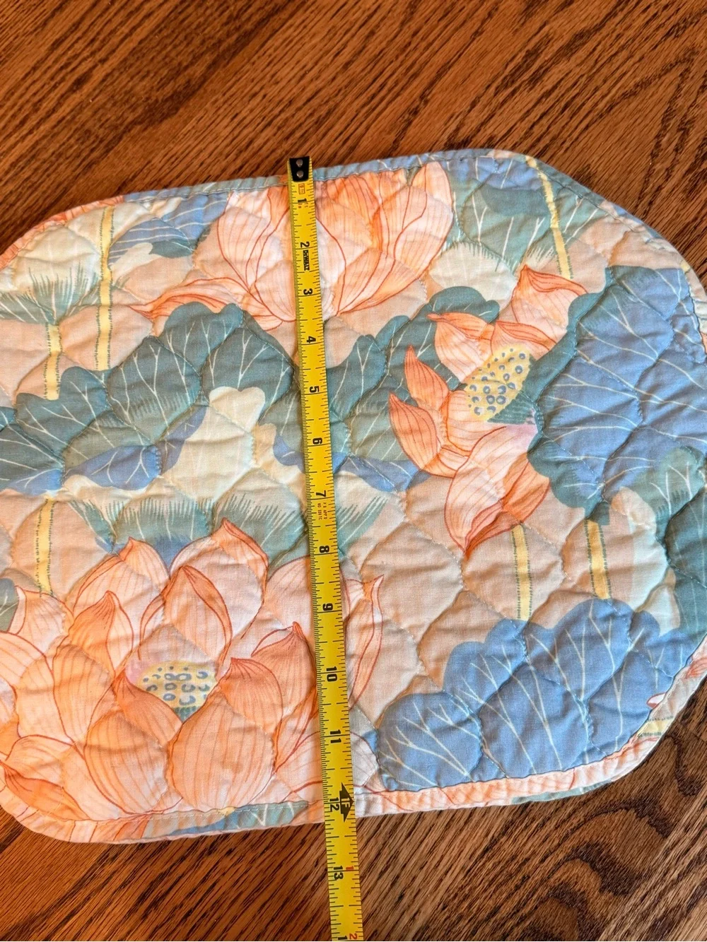 Vintage Floral Quilted Placemats- Set of 4